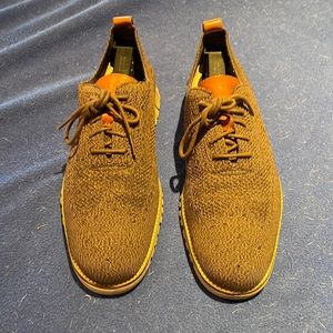 Cole haan brown mesh fabric shoes 9.5 mens